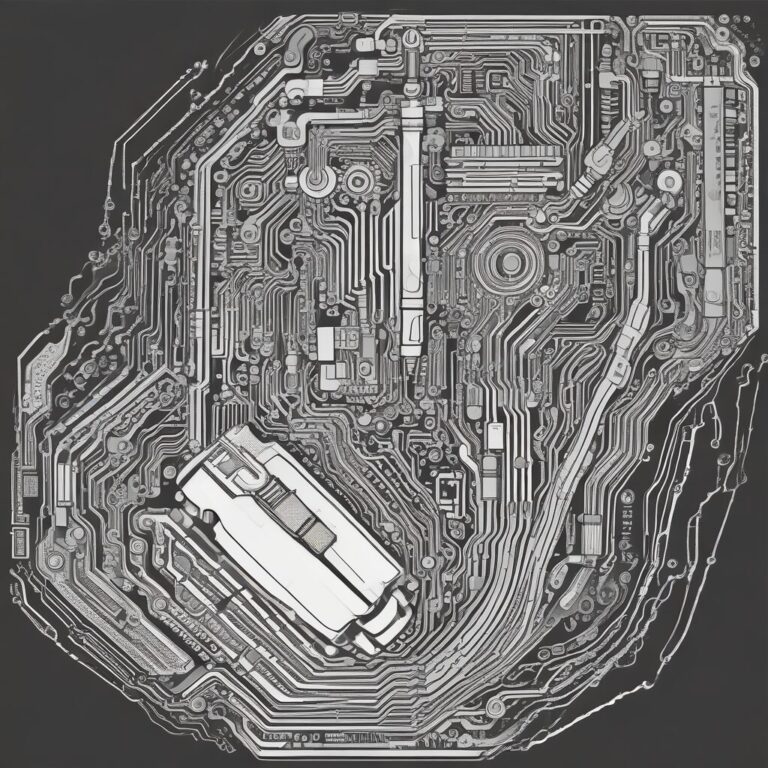 A pen and a circuit board