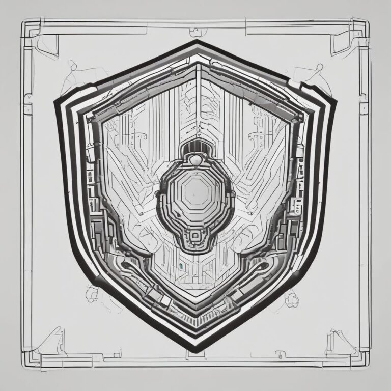 A digital shield illustrating protection and security in the realm of artificial intelligence.