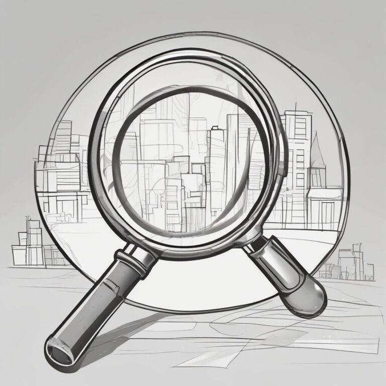 A magnifying glass illustrating scrutiny and transparency.