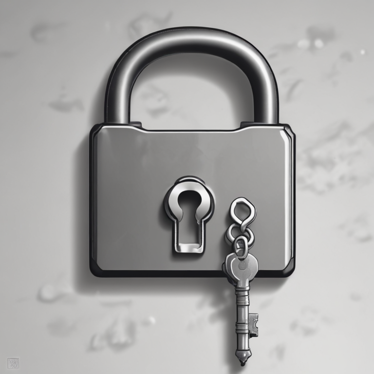 A lock and key set symbolizing regulation and access