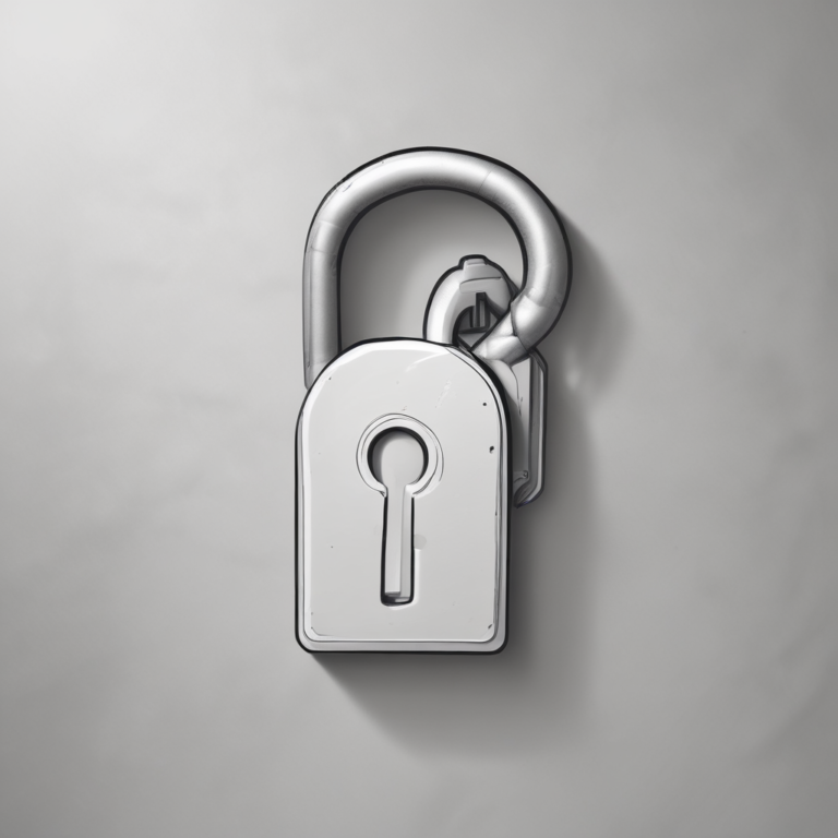 A lock and key