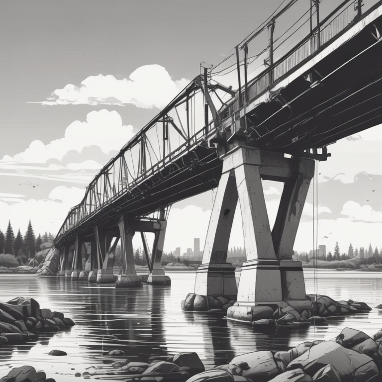 A broken bridge illustrating the potential derailment of the process
