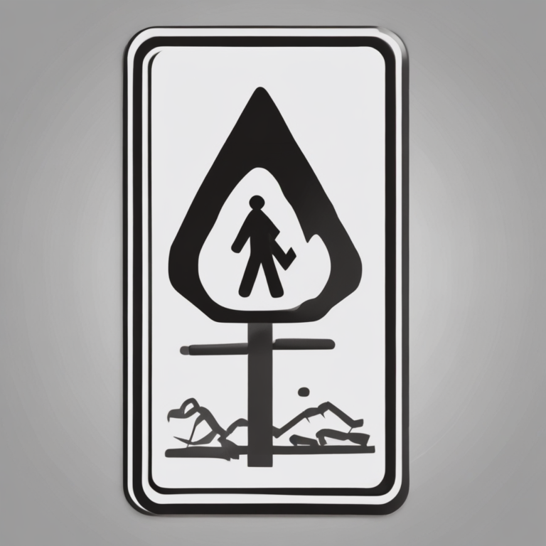 A caution sign