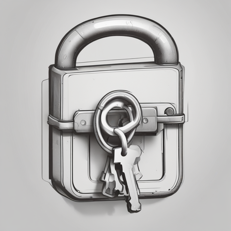 A lock and key