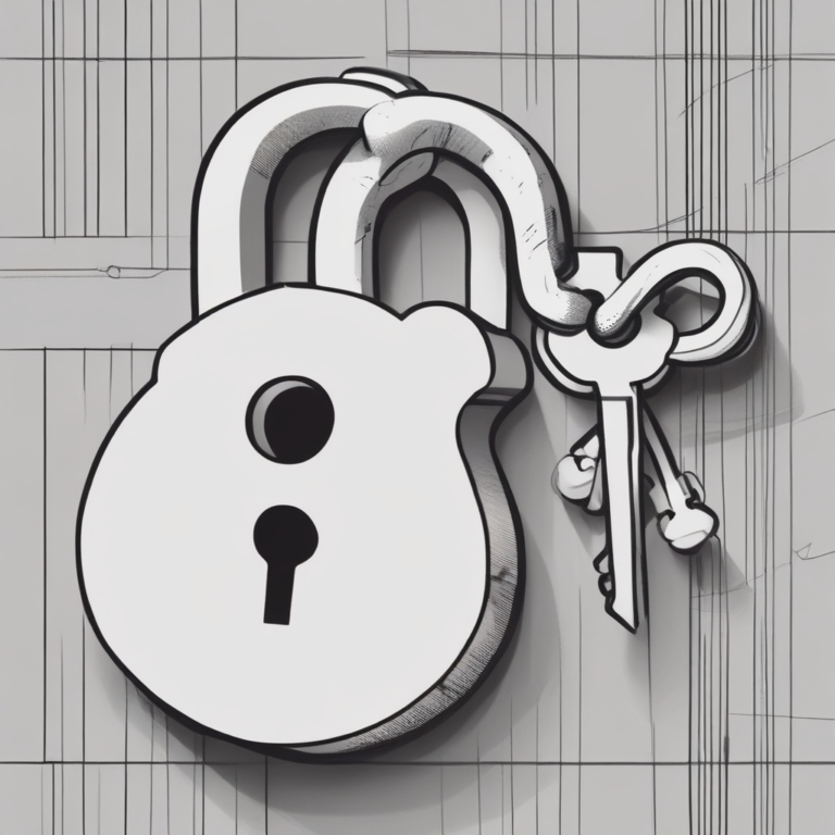 A lock and key