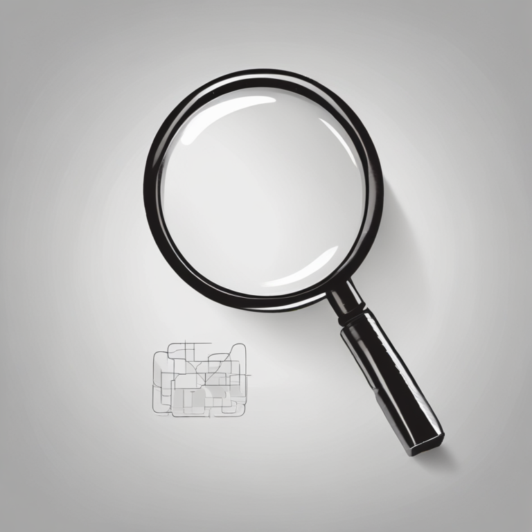 A magnifying glass over a digital footprint