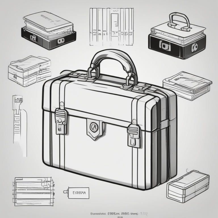 A locked briefcase filled with legal documents