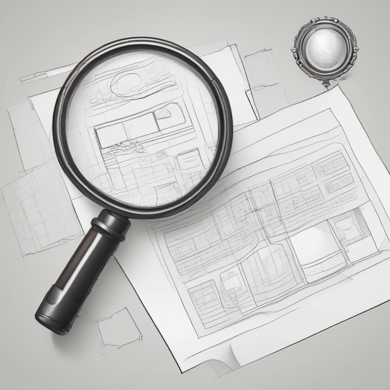 A magnifying glass over a digital document