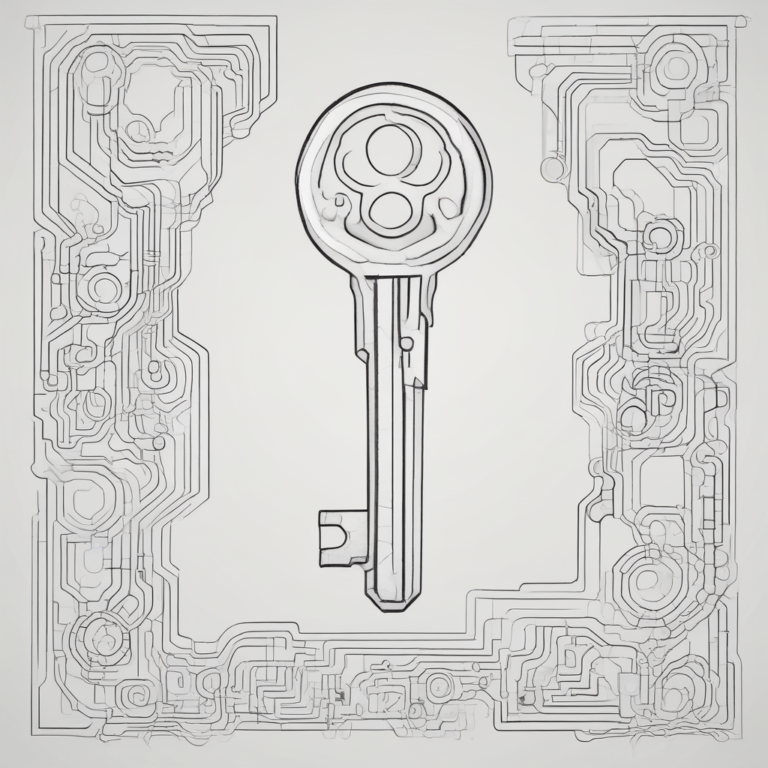 A key symbolizing access and control over AI developments.