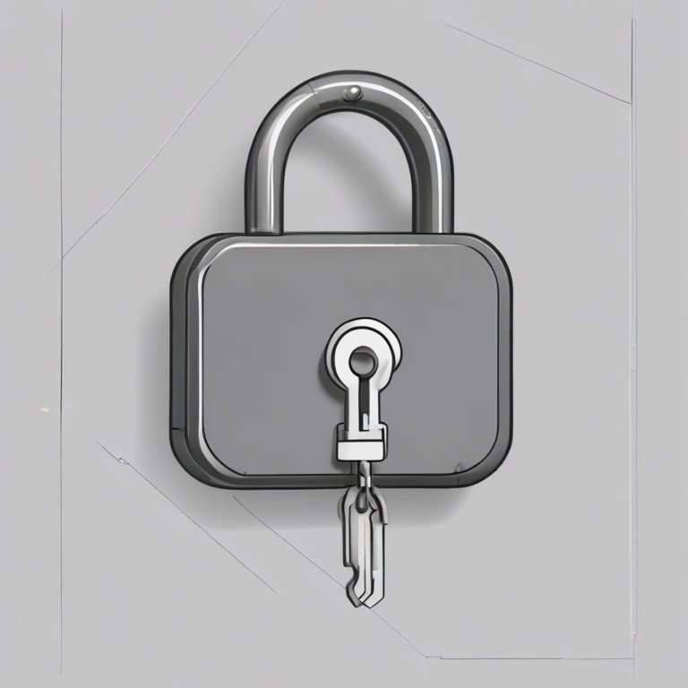 A lock and key set representing the protection of creators' rights.