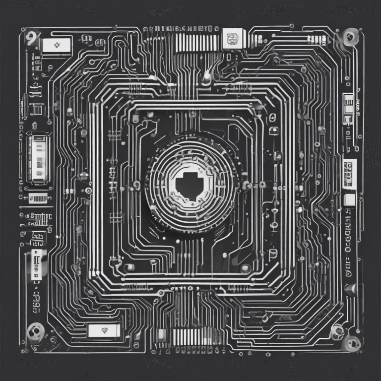 A circuit board with a shield illustrating the protection of digital innovation in Europe.