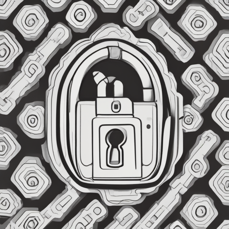 A lock with a stylized AI brain design.