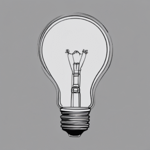 A lightbulb illustrating innovation and ideas in AI and governance.