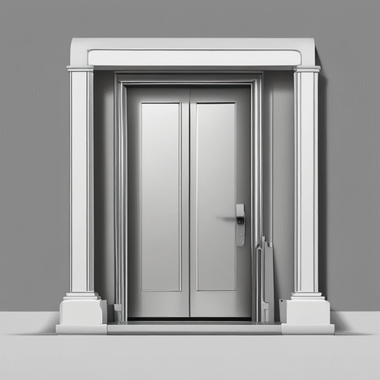 A door with a "No Entry" sign
