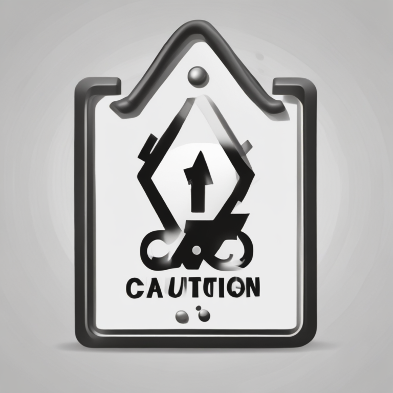 A caution sign