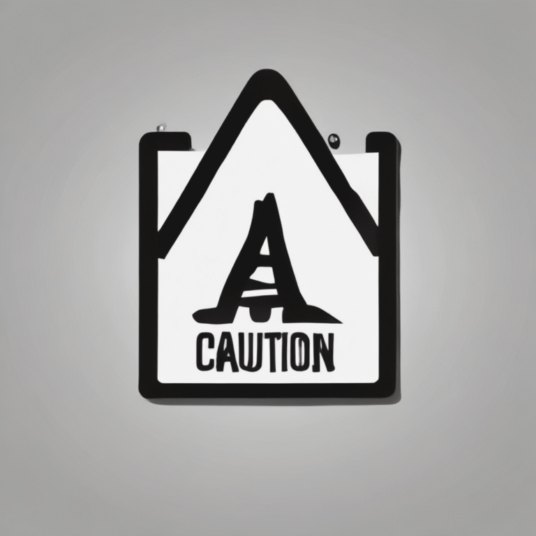 A caution sign