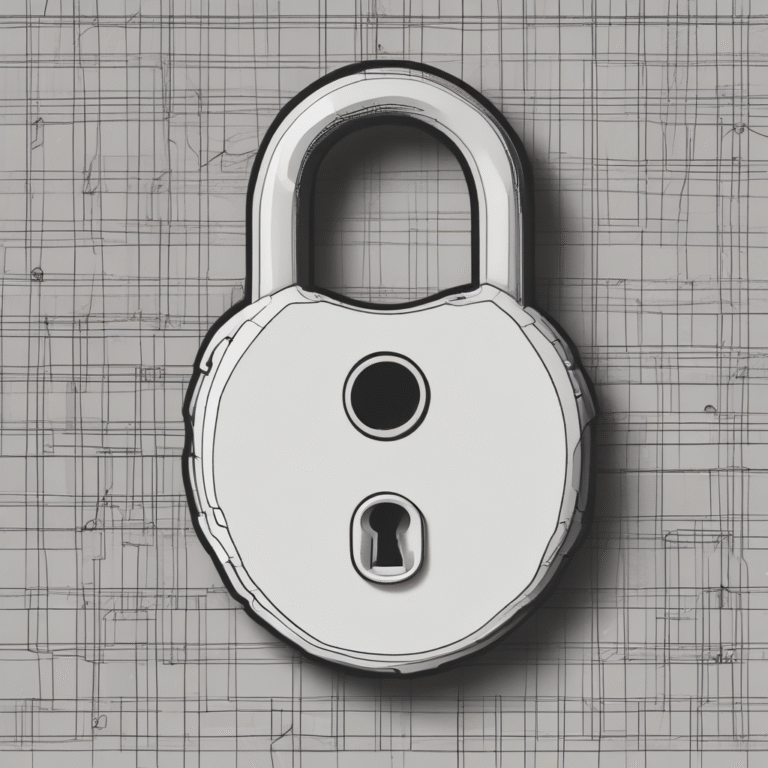 A lock and key representing security