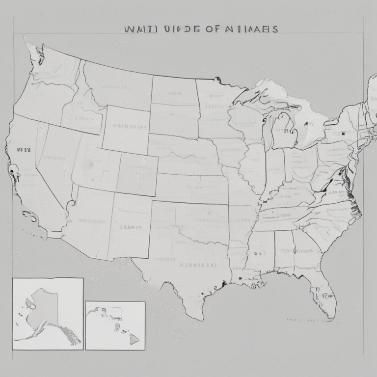 A map of the United States highlighting state boundaries