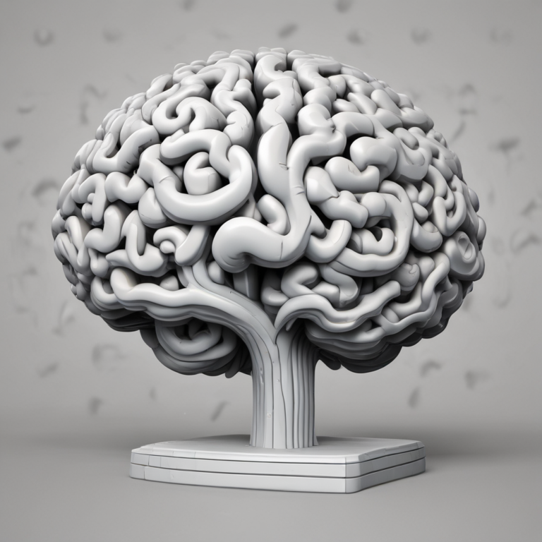 A digital brain sculpture