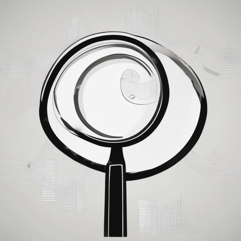 A magnifying glass to signify scrutiny and transparency in AI regulations.