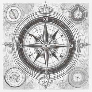 A compass indicating guidance and direction for navigating AI compliance.