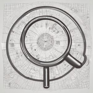 A magnifying glass over a network of AI algorithms