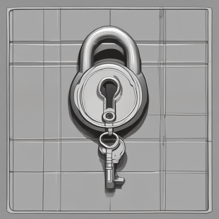 A lock and key