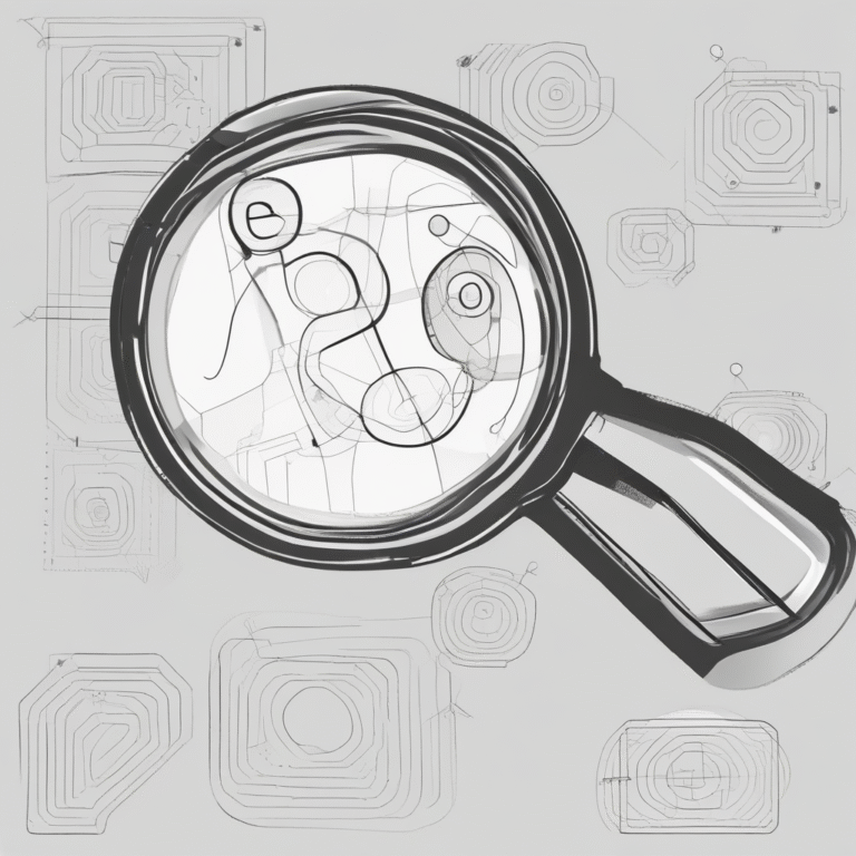 A magnifying glass indicating scrutiny and oversight in AI regulations.