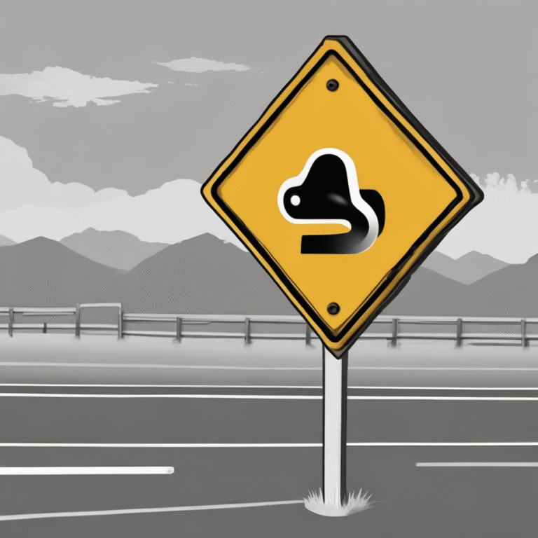 A road sign indicating "Caution."