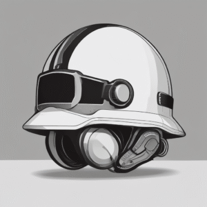 A safety helmet illustrating the protective measures needed for safe AI implementation.