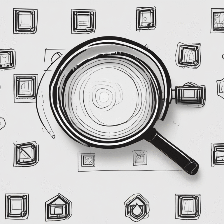 A magnifying glass to signify the need for careful examination and scrutiny of AI developments.