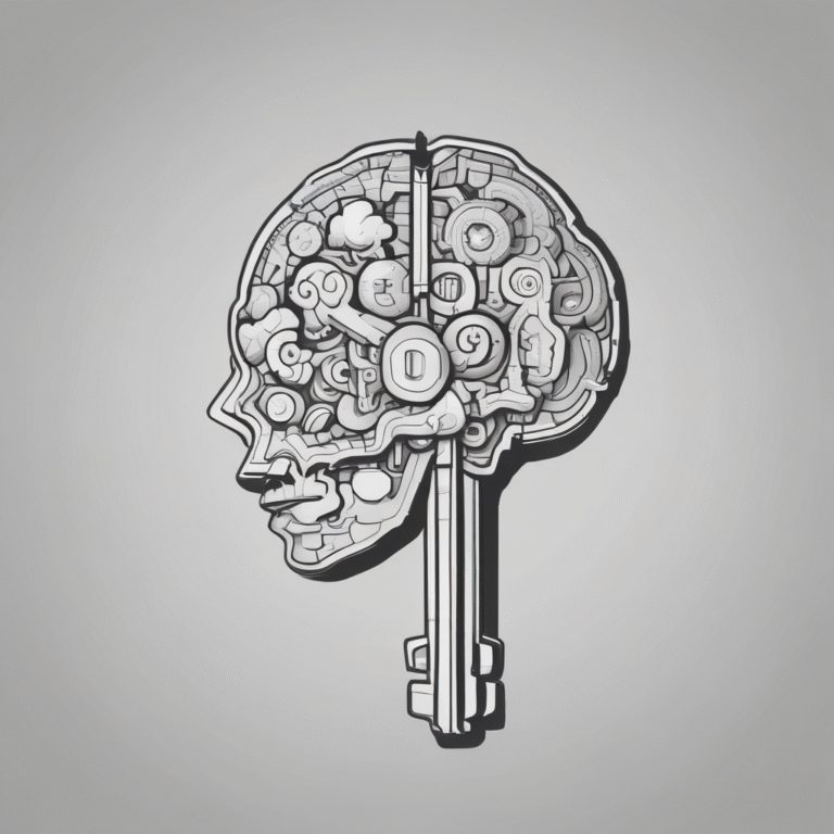 A key unlocking a brain