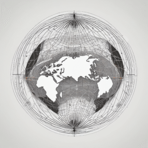 A network globe illustrating the interconnectedness of AI systems and regulation.