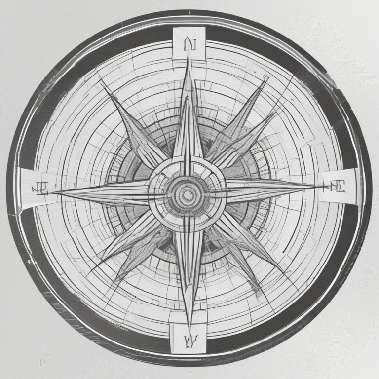 A compass illustrating guidance and direction in navigating AI legislation.