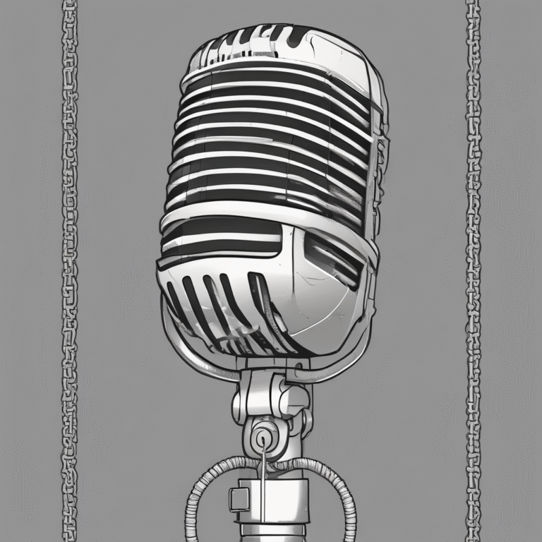 A microphone wrapped in a chain