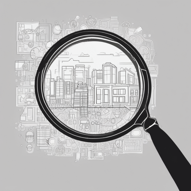 A magnifying glass emphasizing scrutiny and oversight in AI practices.