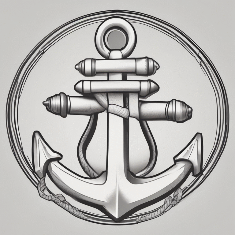 A sturdy ship anchor