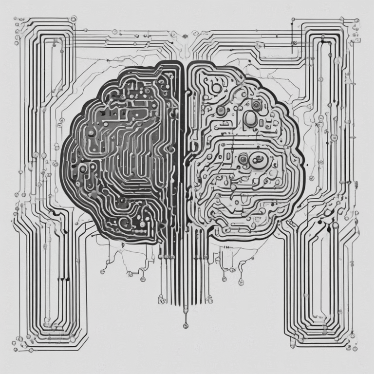 A brain-shaped circuit board illustrating the intersection of intelligence and technology