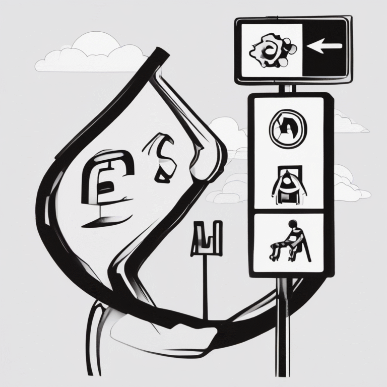 A road sign indicating the direction and choices society faces regarding the future of AI.