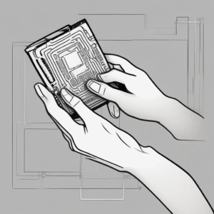A pair of hands gently holding a microchip