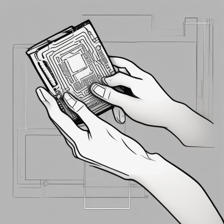 A pair of hands gently holding a microchip