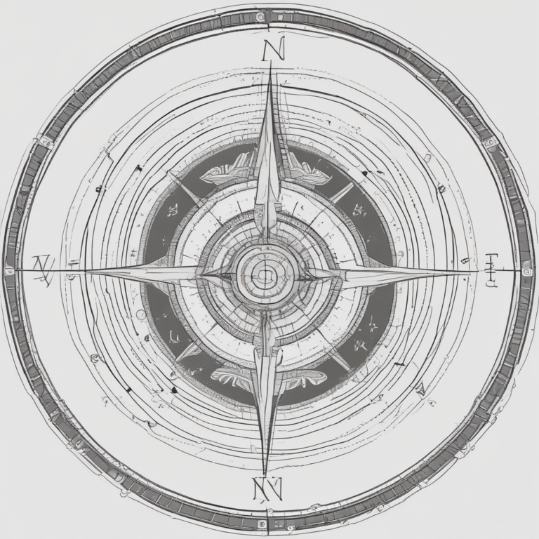 A compass guiding responsible navigation in AI development.