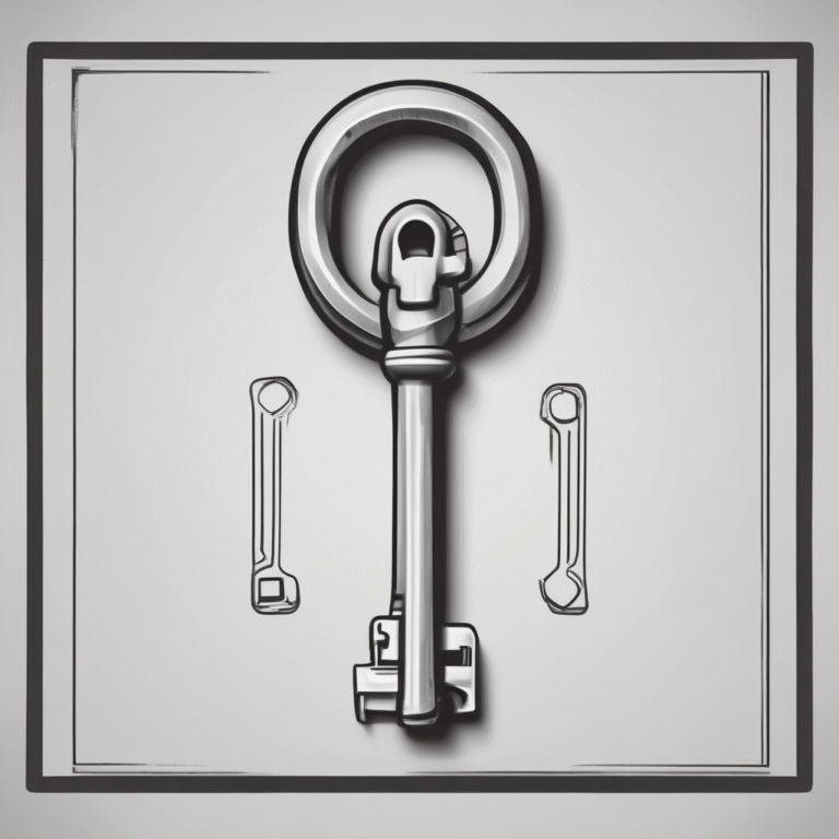 A lock and key