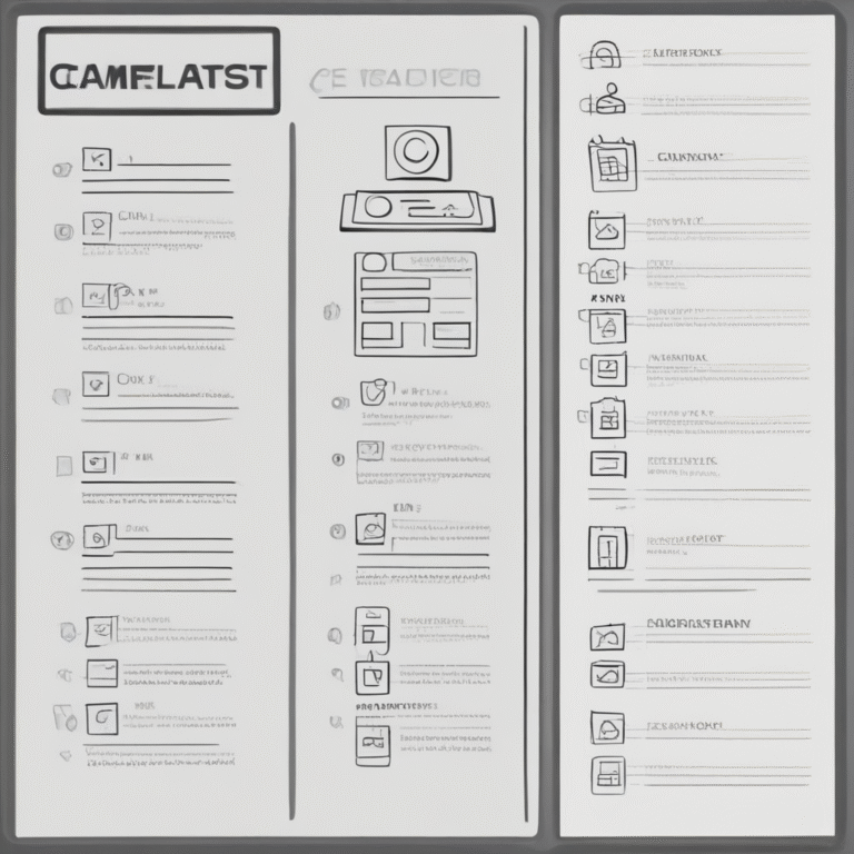 A compliance checklist
