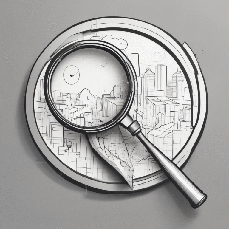 A magnifying glass emphasizing scrutiny and transparency in AI operations.