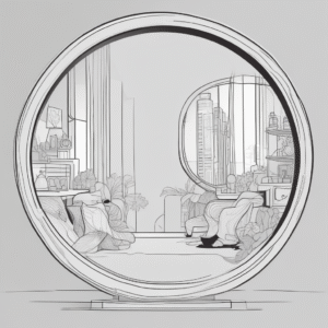 A dual-sided mirror