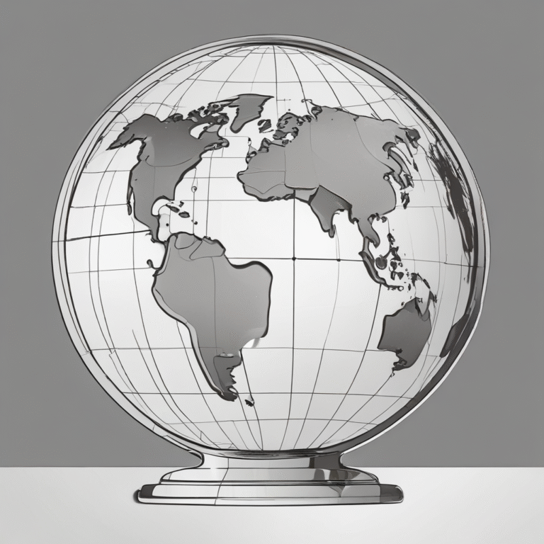 A mirrored globe.
