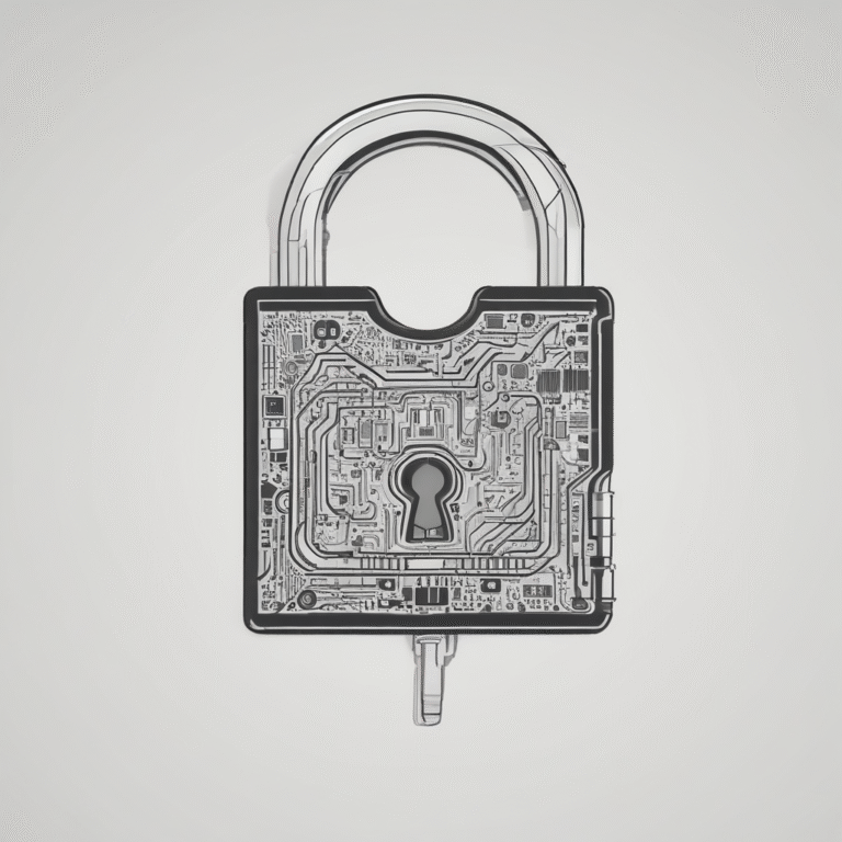 A lock shaped like a computer chip to illustrate the concept of securing AI systems.