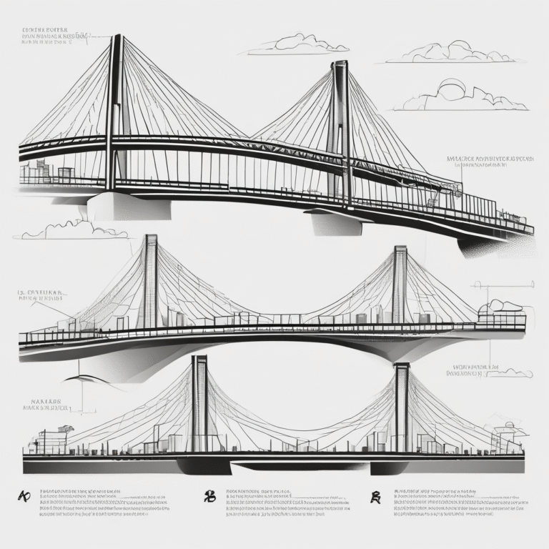 A bridge model illustrating the connection and collaboration needed in AI governance across different nations.