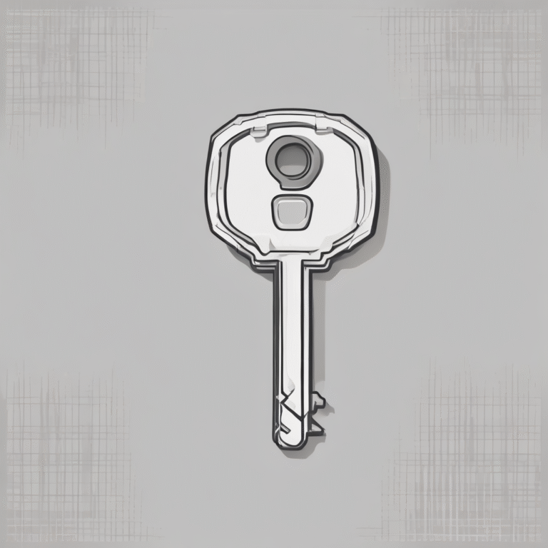 A key representing access control and data security.